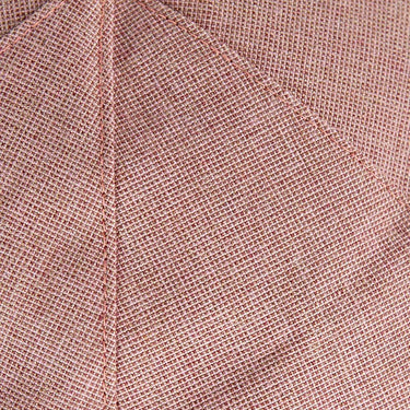 Brick Red Hopsack Cotton & Linen Roma Cap