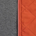 Brick Red Quilted Gilet with Navy Knitted Back