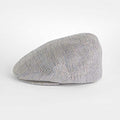 Brown Basket Weave Cotton & Linen Flat Cap