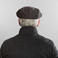 Brown & Blue Prince of Wales Check Wool & Cashmere Gatsby Cap