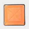 Brown Leather & Orange Suede Small Travel Tray