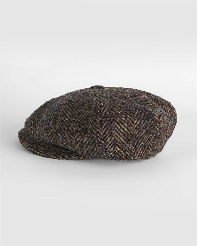 Donegal herringbone tweed cap hotsell