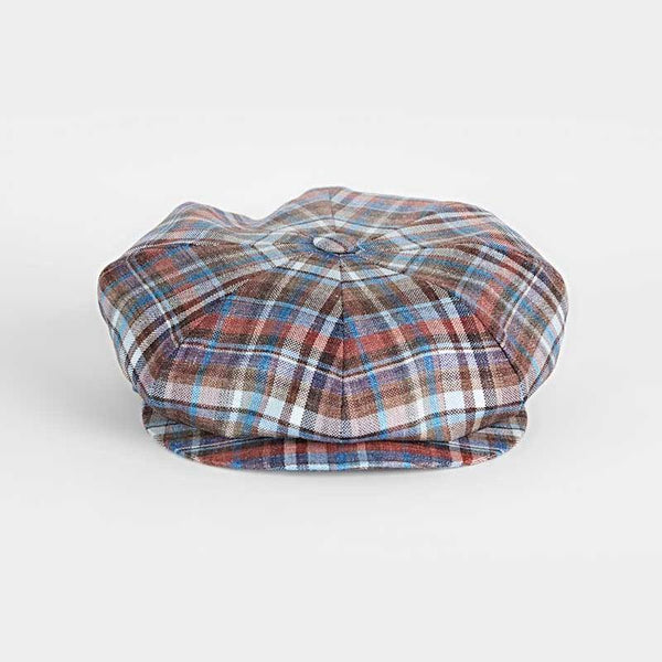 brown-multicolour-check-silk-