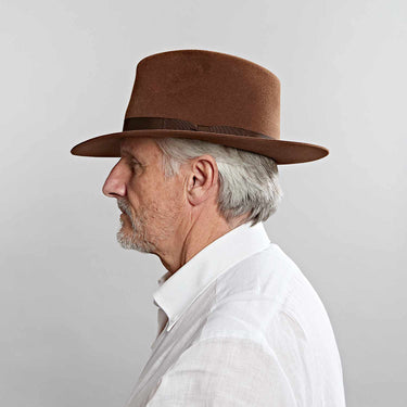 Brown Pioneer Fedora Hat
