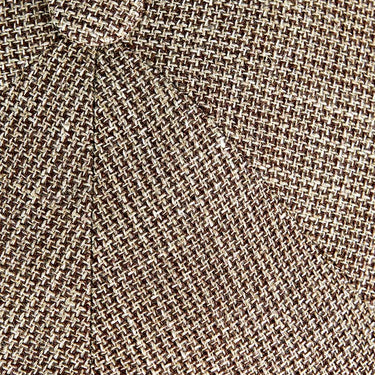 Brown Plain Micro Herringbone Cotton & Linen Mix Toni Cap