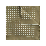 Brown Silk Handkerchief with White Spots