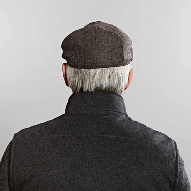 Brown Twill Wool Gatsby Cap