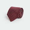 Burgundy Repeated Floral Woven Silk Tie