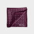 Burgundy & White Medium Spot Silk Pocket Square