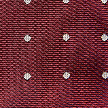 Burgundy & White Spot Silk Tie