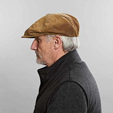 Camel Corduroy Cotton Gatsby Cap Bates Hatters of London