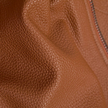 Camel Real Leather Olimpo Bomber Jacket