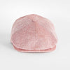Chili Red Herringbone Linen Toni Cap