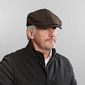 Chocolate Brown Herringbone Wool Gatsby Cap