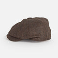 Chocolate Brown Herringbone Wool Gatsby Cap