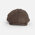 Chocolate Brown Herringbone Wool Gatsby Cap