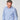 Classic Fit Blue Small Gingham Check Cotton Twill Shirt with Classic Collar & Double Cuff