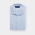 Classic Fit, Classic Collar, Double Cuff in Plain Light Blue