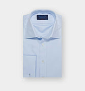 Classic Fit, Classic Collar, Double Cuff in Plain Light Blue