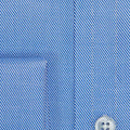 Classic Fit, Classic Collar, Double Cuff Shirt in a Plain Navy Twill Cotton