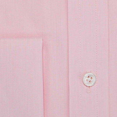 Classic Fit, Classic Collar, Double Cuff Shirt in a Plain Pink End-On-End Cotton