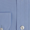 Classic Fit, Collarless, 2 Button Cuff Shirt in a Plain Sky Blue Poplin Cotton