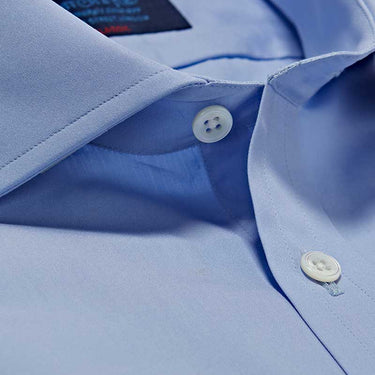 Classic Fit, Cutaway Collar, Double Cuff in Plain Sky Blue