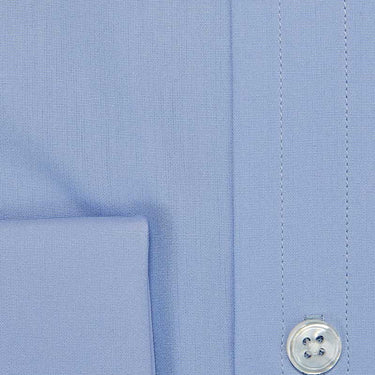 Classic Fit, Cutaway Collar, Double Cuff in Plain Sky Blue
