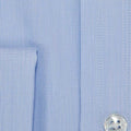 Classic Fit, Cutaway Collar, Double Cuff Shirt In Sky Blue Hairline