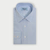 Classic Fit Light Blue End-on-End Cotton Shirt with Classic Collar and Two Button Cuff