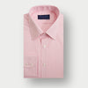 Classic Fit Light Pink Gingham Check Cotton Shirt with Classic Collar & Two Button Cuff