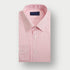 Classic Fit Light Pink Gingham Check Cotton Shirt with Classic Collar & Two Button Cuff
