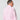 Classic Fit Plain Pink End - on - End Cotton Shirt with Cut - away Collar & Double Cuff