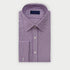 Classic Fit Purple Bengal Stripe Cotton Shirt with Classic Collar & Double Cuff