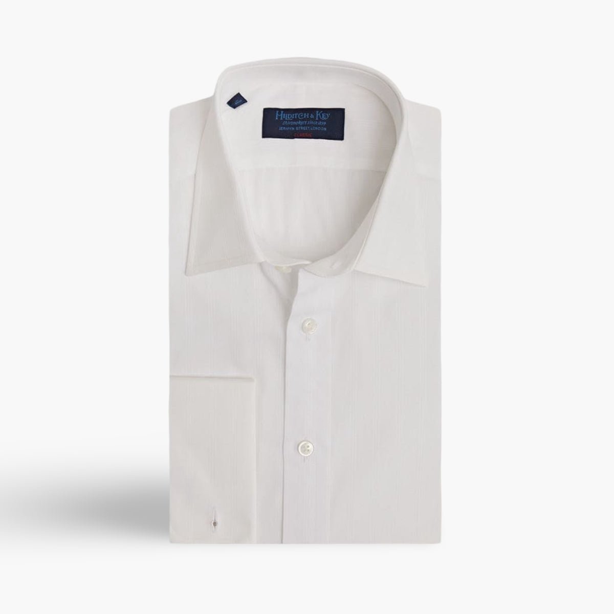 Classic Fit on Satin Stripe Shirt Classic Collar & Double Cuff