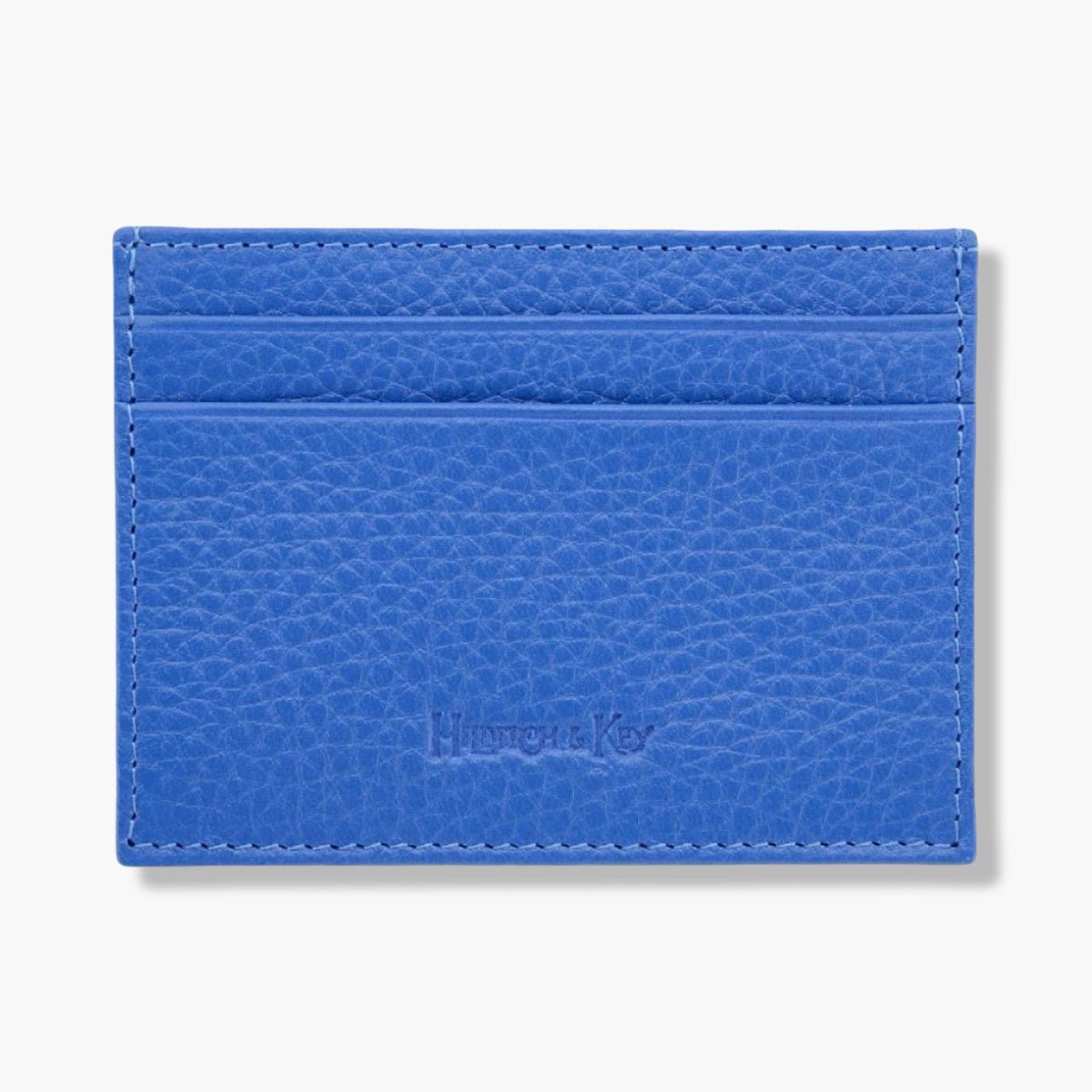 Cobalt Calf Leather Double Sided Card Holder