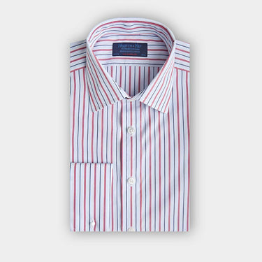 Blue Red Multi Stripe Cotton Shirt Hilditch Key