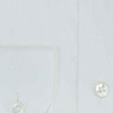 Contemporary Fit, Button Down Collar, 2 Button Cuff, In Plain White Cotton