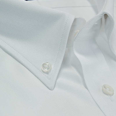Contemporary Fit, Button Down Collar, 2 Button Cuff, In Plain White Cotton