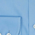 Contemporary Fit, Button Down Collar, 2 Button Cuff Shirt in a Light Blue Brushed Cotton
