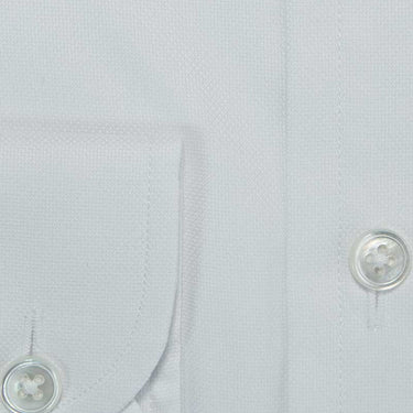 Contemporary Fit, Button Down Collar, 2 Button Cuff Shirt in a White Cotton