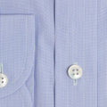 Contemporary Fit, Classic Collar, 2 Button Cuff Shirt in a Blue & White Fine Stripe Sea Island Quality Poplin Cotton