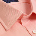 Contemporary Fit, Classic Collar, Two Button Cuff in Orange & White Check