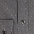 Contemporary Fit, Cut - away Collar, 2 Button Cuff Shirt in a Black & White Dot Check Twill Cotton