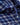 Contemporary Fit, Cut-away Collar, 2 Button Cuff Shirt in a Navy Check Brushed Cotton