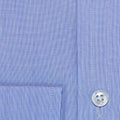 Contemporary Fit, Cut-away Collar, 2 Button Cuff Shirt in a Plain Blue End-On-End Cotton