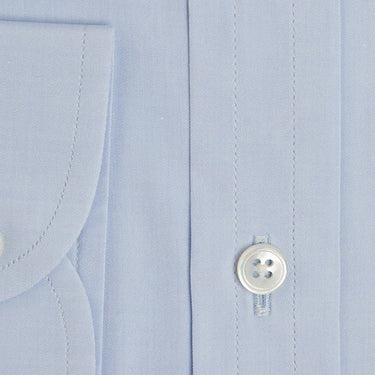 Contemporary Fit, Cut - away Collar, 2 Button Cuff Shirt in a Plain Ice Blue Poplin Cotton