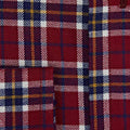 Contemporary Fit, Cut-away Collar, 2 Button Cuff Shirt in a Red, Navy, Yellow & White Check Brushed Cotton
