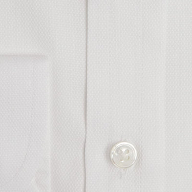 Contemporary Fit, Cutaway Collar, 2 Button Cuff Shirt in a White Textured Cotton