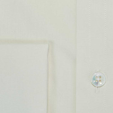 Contemporary Fit, Cutaway Collar, Double Cuff in Plain Cream